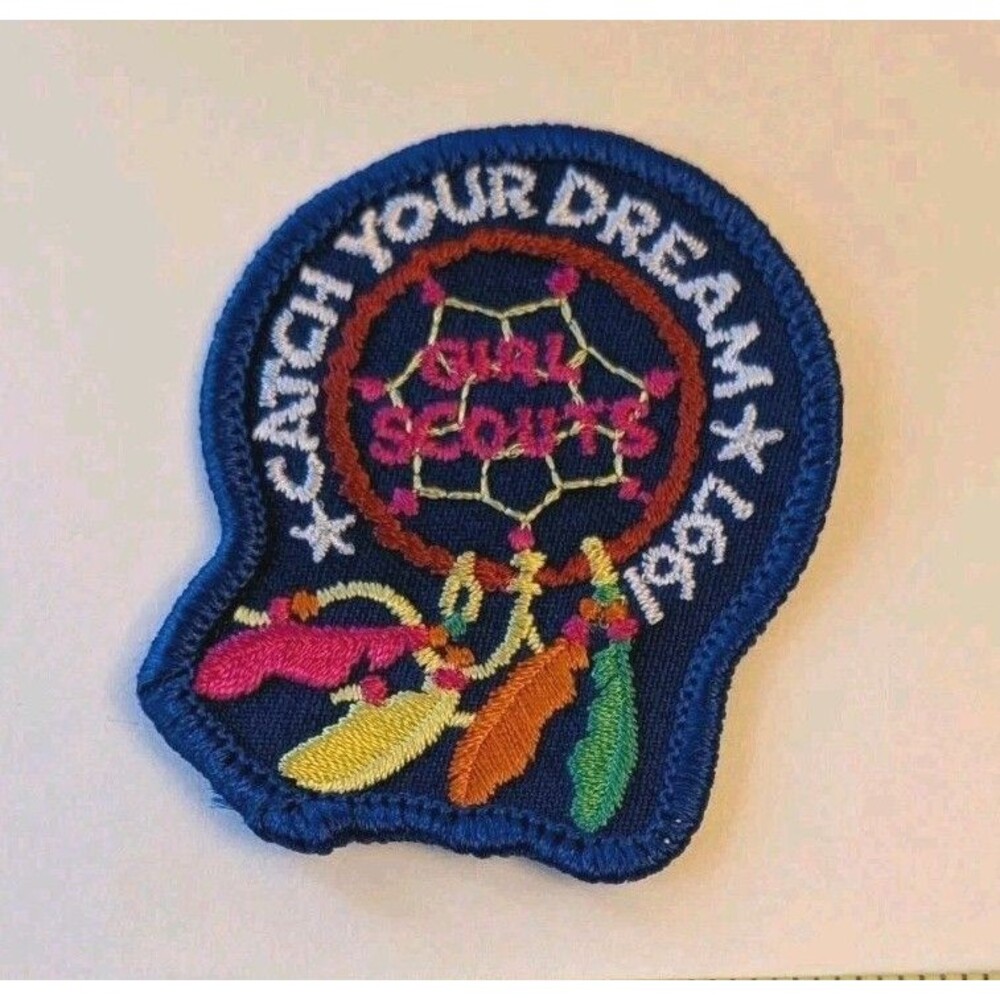 VTG 1997 Girl Scouts CATCH YOUR DREAM Dreamcatcher Patch Badge